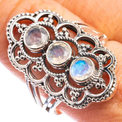 Rainbow Moonstone Ring Size 10 (925 Sterling Silver) RING143297