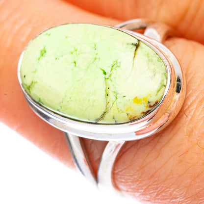Lemon Chrysoprase Ring Size 8.25 (925 Sterling Silver) R1970
