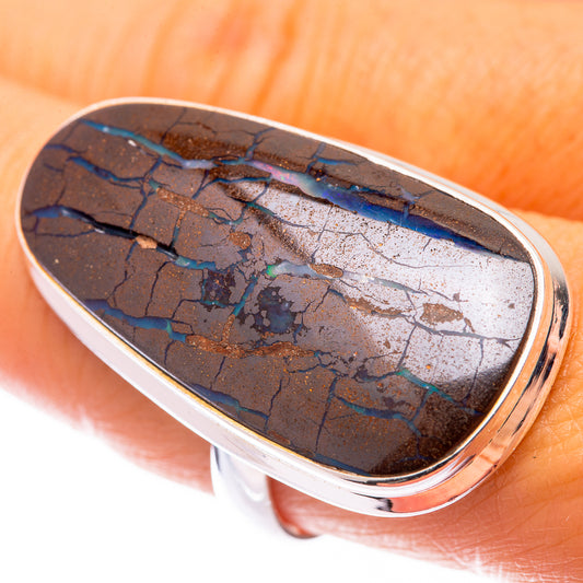 Large Boulder Opal Ring Size 9 (925 Sterling Silver) R140992