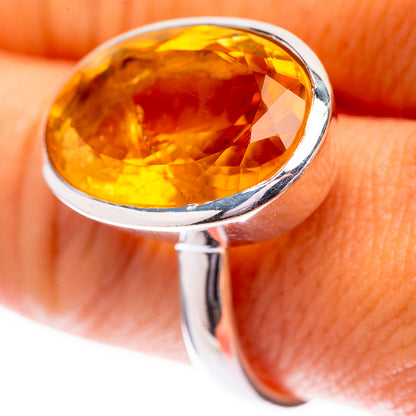 Faceted Citrine Ring Size 10 (925 Sterling Silver) R140488