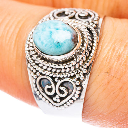 Larimar 925 Sterling Silver Ring Size 8.25 (925 Sterling Silver) R3895