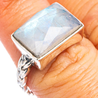 Rainbow Moonstone Ring Size 8 (.925 Sterling Silver)