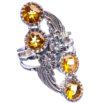Faceted Citrine Ring Size 6 (925 Sterling Silver) R141979