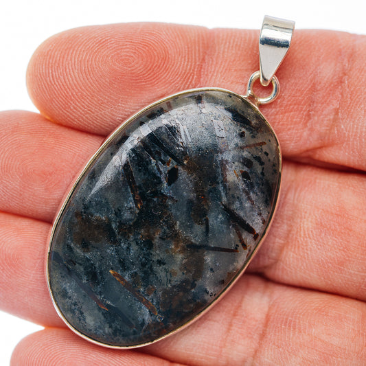 Premium Astrophyllite Pendant 2 1/8" (.925 Sterling Silver)