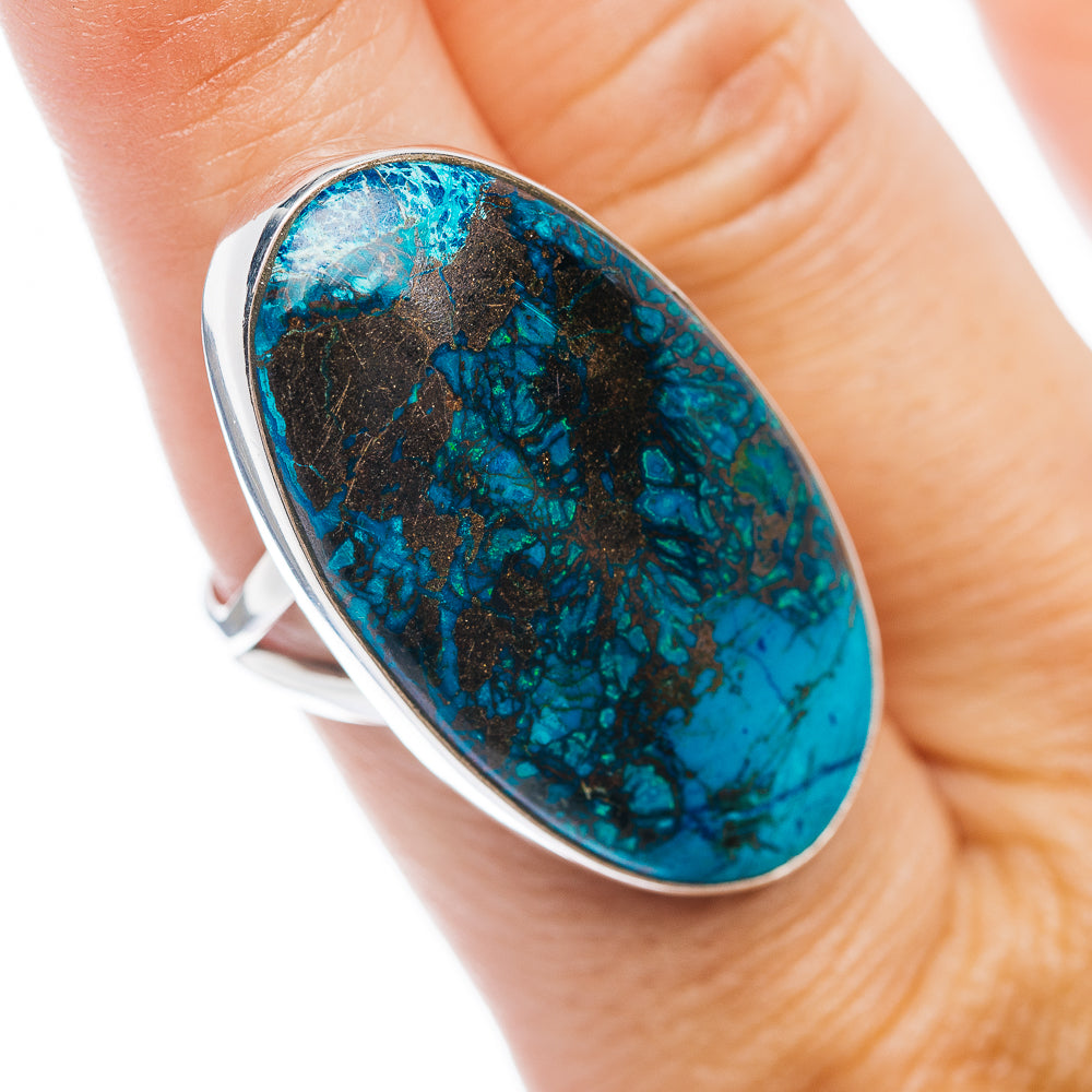 Premium Shattuckite Ring Size 8.5 (.925 Sterling Silver)