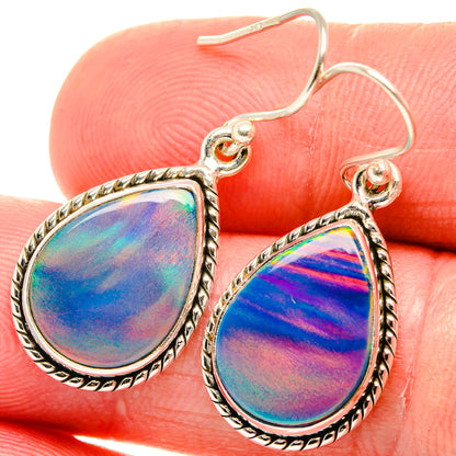 Aura Opal Earrings 1 1/2" (925 Sterling Silver) EARR432048