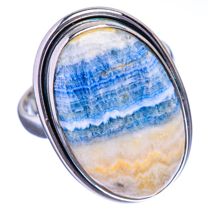 Blue Scheelite Ring Size 8 (925 Sterling Silver) R142682