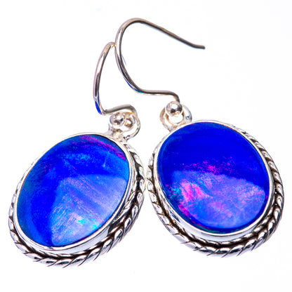 Aura Opal Earrings 1 3/8" (925 Sterling Silver) E432295