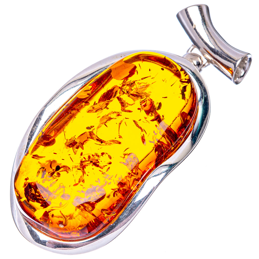 Ana Silver Co Baltic Amber Pendant 1 7/8" (925 Sterlnig Silver)