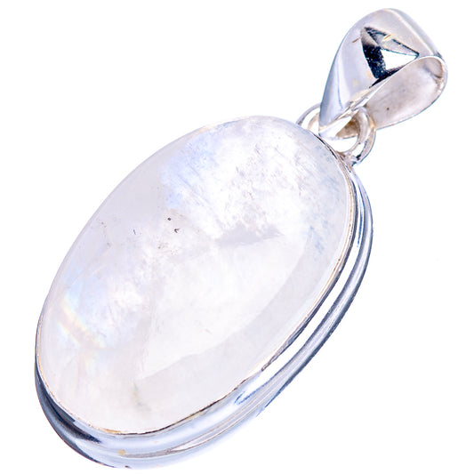 Sterling silver oval opal pendant, pale iridescent cabochon with top bail