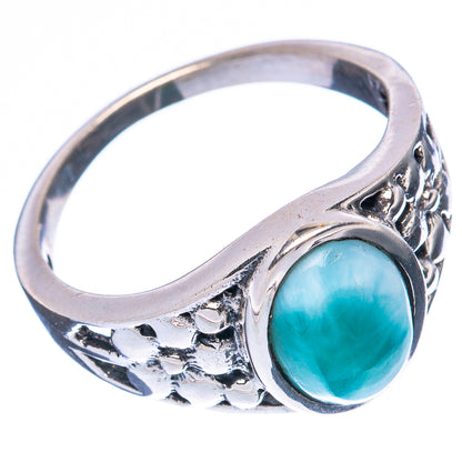 Larimar Dainty Ring Size 7 (925 Sterling Silver) R3420
