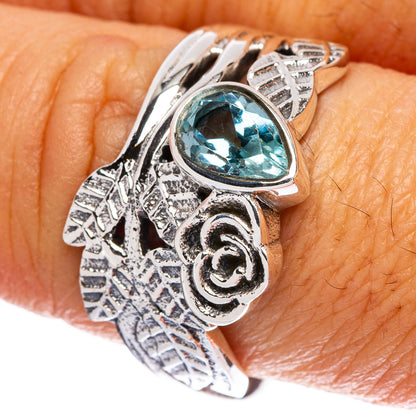 Blue Topaz Ring Size 8.75 (925 Sterling Silver) R146398