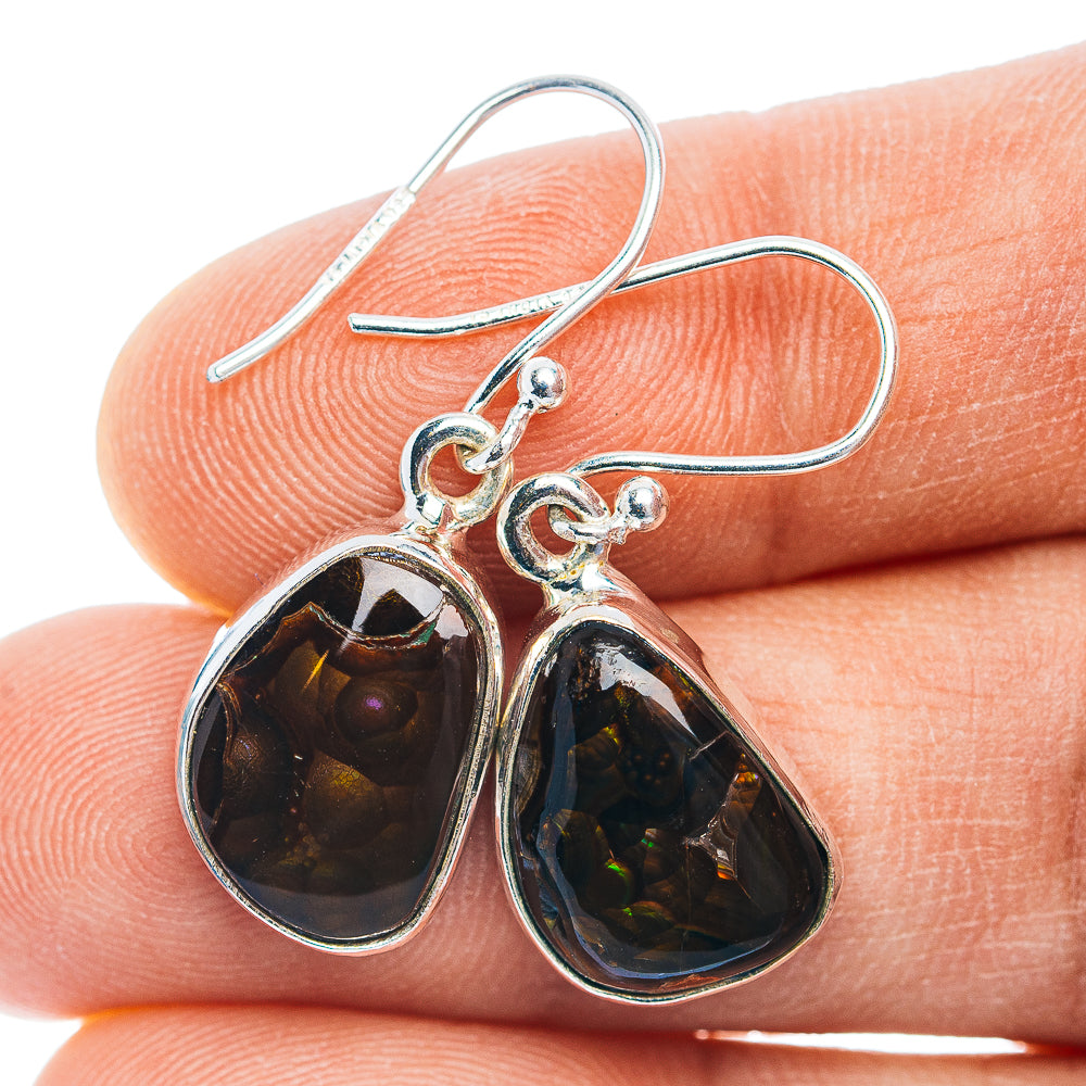 Premium Mexican Fire Agate Earrings 1 1/4" (.925 Sterling Silver)