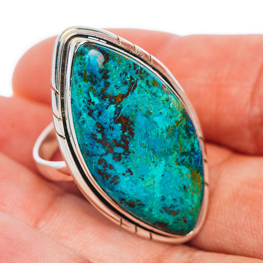 Premium Chrysocolla Ring Size 9.5 (.925 Sterling Silver)