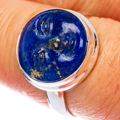 Lapis Lazuli Face Ring Size 8 (925 Sterling Silver) R146716