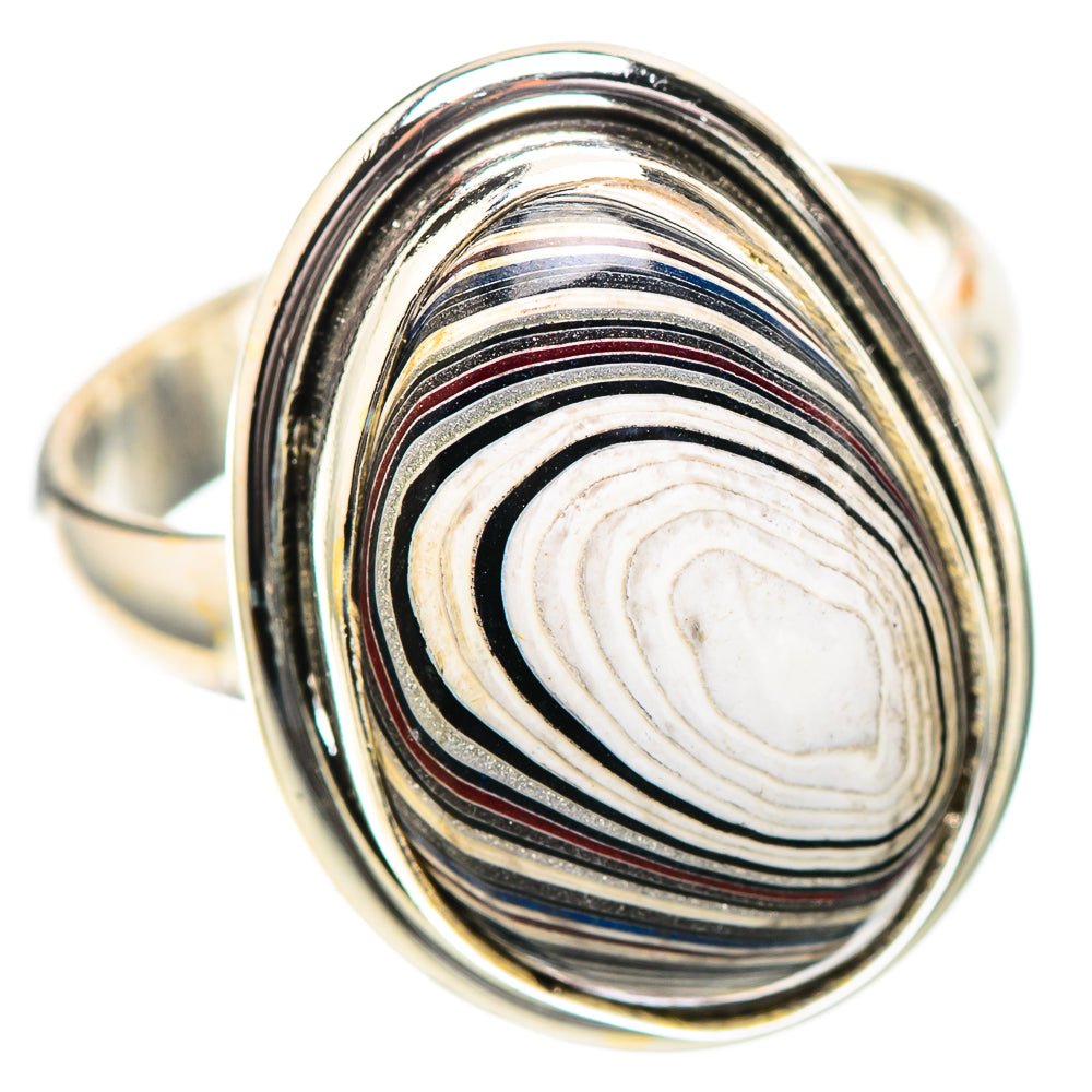 Fordite 925 Sterling Silver Ring Size 7.25 (925 Sterling Silver) RING139441