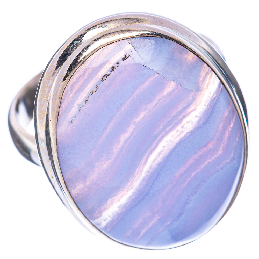 Blue Lace Agate Ring Size 8.25 (925 Sterling Silver) R1669