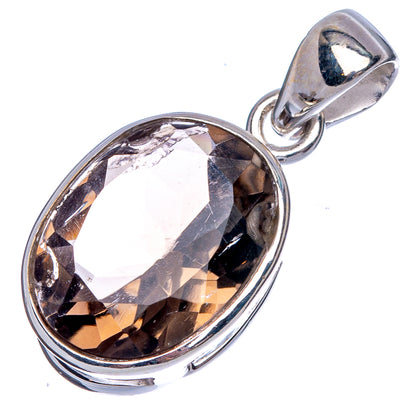 Smoky Quartz Pendant 1 1/8" (925 Sterling Silver) P40356