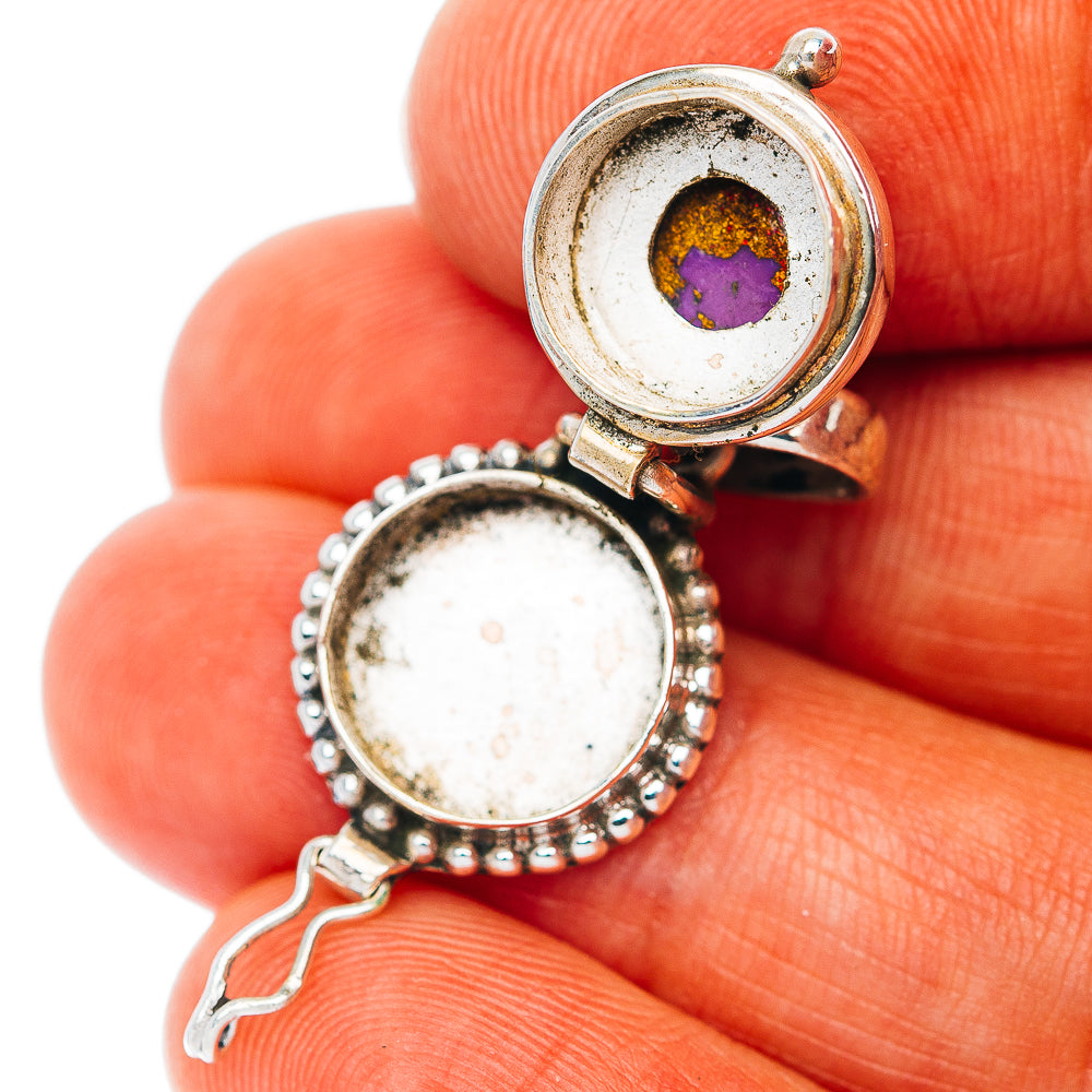Purple Mojave Turquoise Poison Pendant 1" (.925 Sterling Silver)