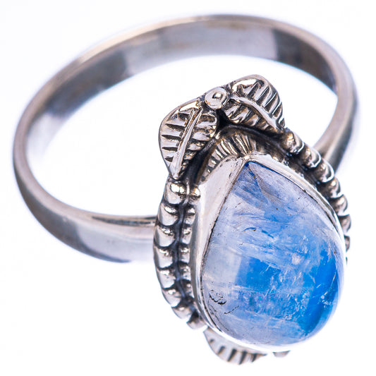 Rainbow Moonstone Ring Size 7 (925 Sterling Silver) R3778