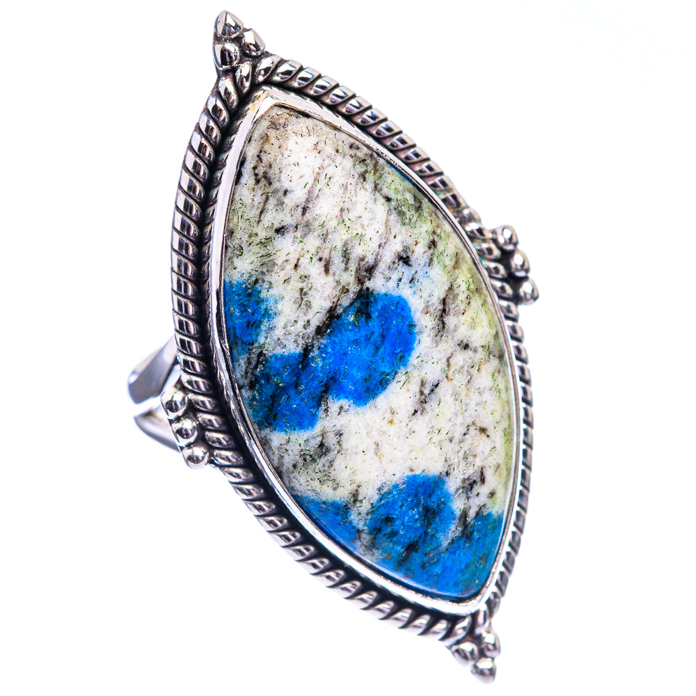 Huge K2 Blue Azurite Ring Size 9 (925 Sterling Silver) R142360