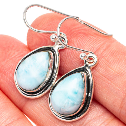 Larimar Earrings 1 1/4" (925 Sterling Silver) E1913