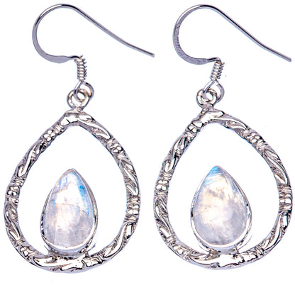 Asc Premium Rainbow Moonstone Earrings 1 3/4" (925 Sterling Silver) E1344