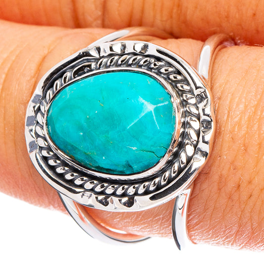 Chrysocolla 925 Sterling Silver Premium Ring Size 8.75 (925 Sterling Silver) R6520