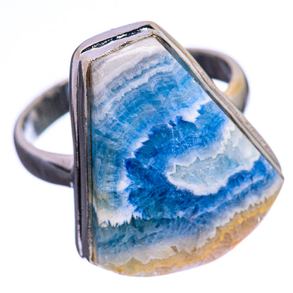 Blue Scheelite Ring Size 9 (925 Sterling Silver) R142954