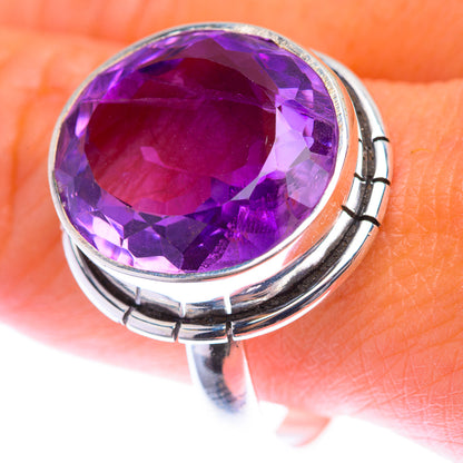 Faceted Amethyst Ring Size 11.75 (925 Sterling Silver) RING139903