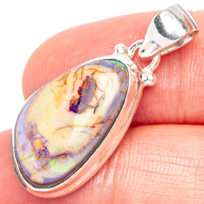 Rare Sterling Opal Pendant 1 1/4" (925 Sterling Silver) P41573