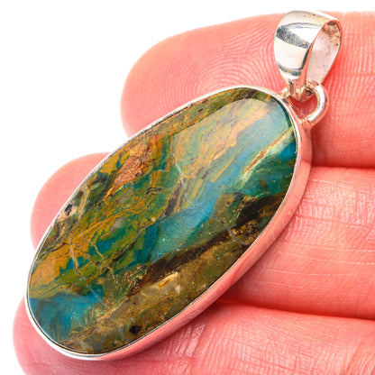 Peruvian Opal Pendant 1 3/4" (925 Sterling Silver) PD38533