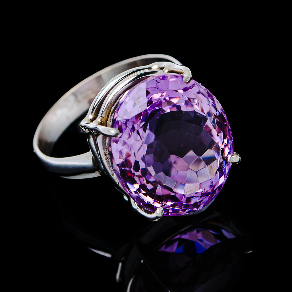 13.49ct Faceted Brazilian Amethyst Ring Size 9.25 (.925 Sterling Silver)