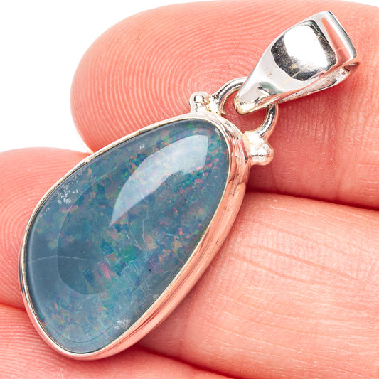 Rare Triple Opal Pendant 1 3/8" (925 Sterling Silver) P44485