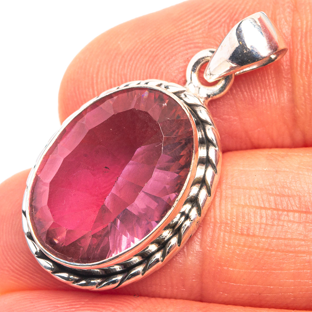 Alexandrite (Lab.) Pendant 1 1/4" (925 Sterling Silver) P38903