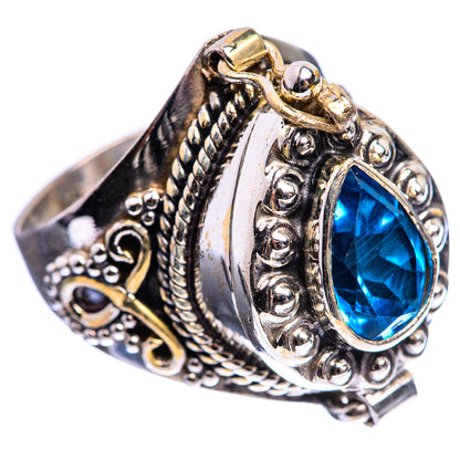 Poison London Blue Topaz Ring Size 7.5 (925 Sterling Silver) R142958