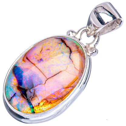 Rare Sterling Opal Pendant 1 1/4" (925 Sterling Silver) P42112