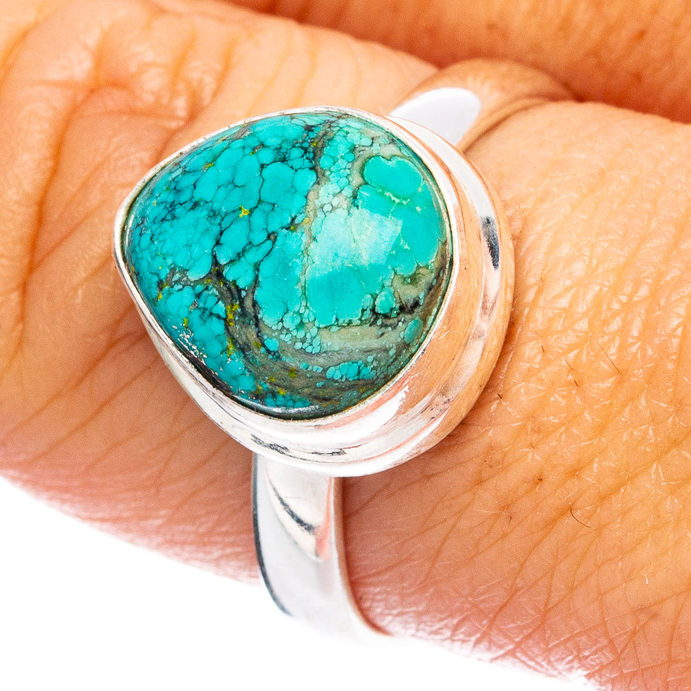 Rare Arizona Spiderweb Turquoise Ring Size 8.75 (925 Sterling Silver) R4763