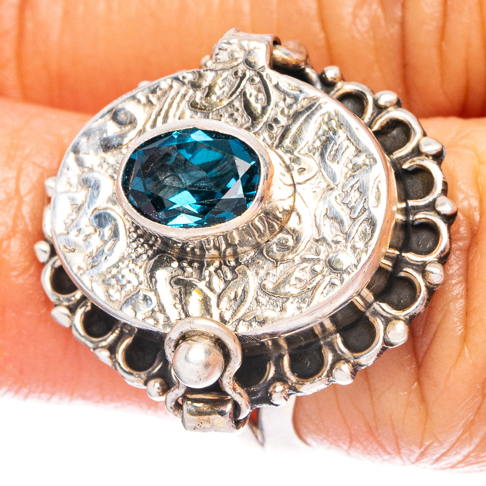 Blue Spinel Posion 925 Sterling Silver Ring Size 5.75 (925 Sterling Silver) R6214