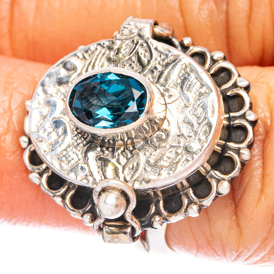 Blue Spinel Posion 925 Sterling Silver Ring Size 5.75 (925 Sterling Silver) R6214