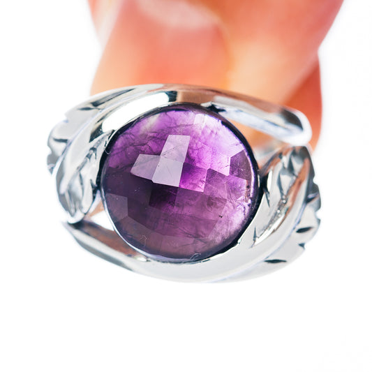 Premium Amethyst Leaf Ring Size 5.75 (.925 Sterling Silver)
