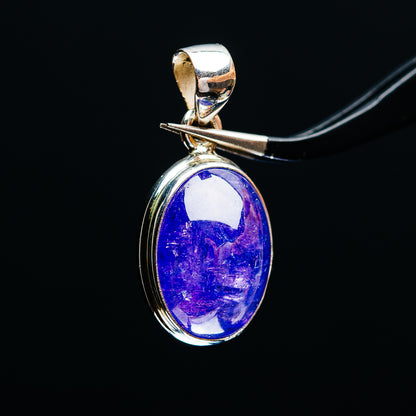 Premium Large Tanzanite Pendant 1 1/8" (.925 Sterling Silver)