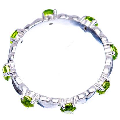 Peridot Heart Dainty Ring Size 6 (.925 Sterling Silver)