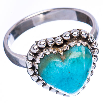 Larimar Heart Ring Size 8.5 (925 Sterling Silver) R2318