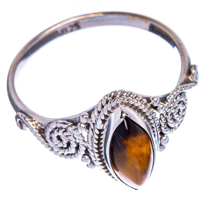 Tiger Eye Dainty Ring Size 6.5 (925 Sterling Silver) R147274