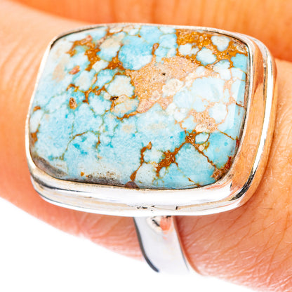 Rare Golden Hills Turquoise Ring Size 8.75 (925 Sterling Silver) R4144