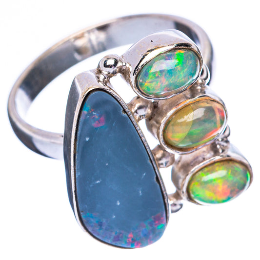 Rare Doublet Opal, Ethiopian Opal Ring Size 7.25 (925 Sterling Silver) R4378