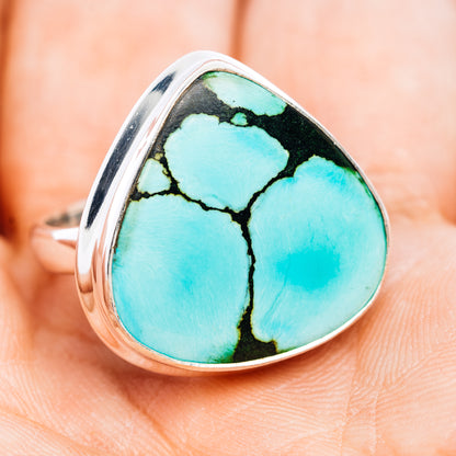 Premium Tibetan Turquoise Ring Size 7.5 (.925 Sterling Silver)