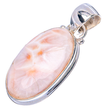 Pink Natorite Pendant 1 1/4" (.925 Sterling Silver)