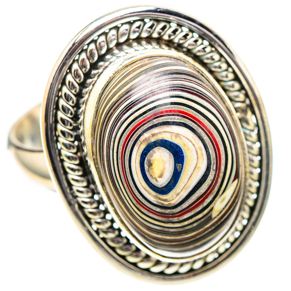 Fordite 925 Sterling Silver Ring Size 7.75 (925 Sterling Silver) RING139522